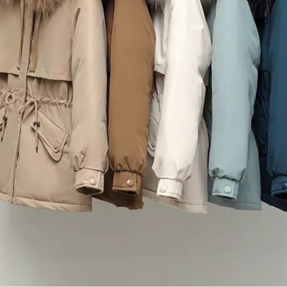 61.LAST 1!CLEARANCE water resistant Brown Fleece lined Wind Breaker parka coat - Picture 7 of 8